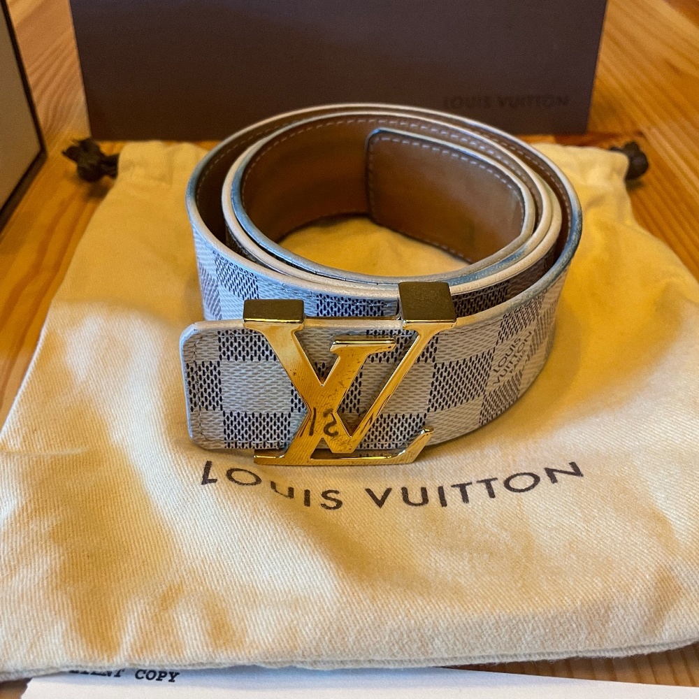 Louis Vuitton Damier Azure Mens Belt